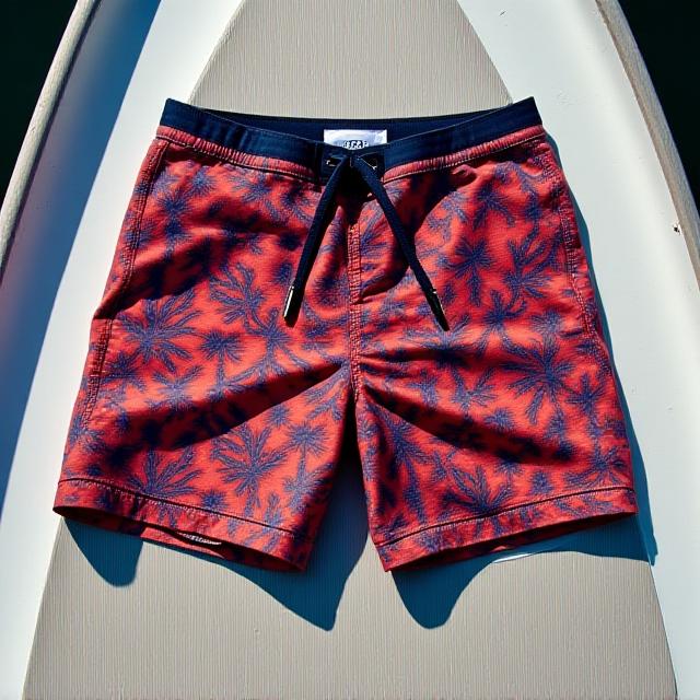 Pantaloncini da mare fantasia corallo